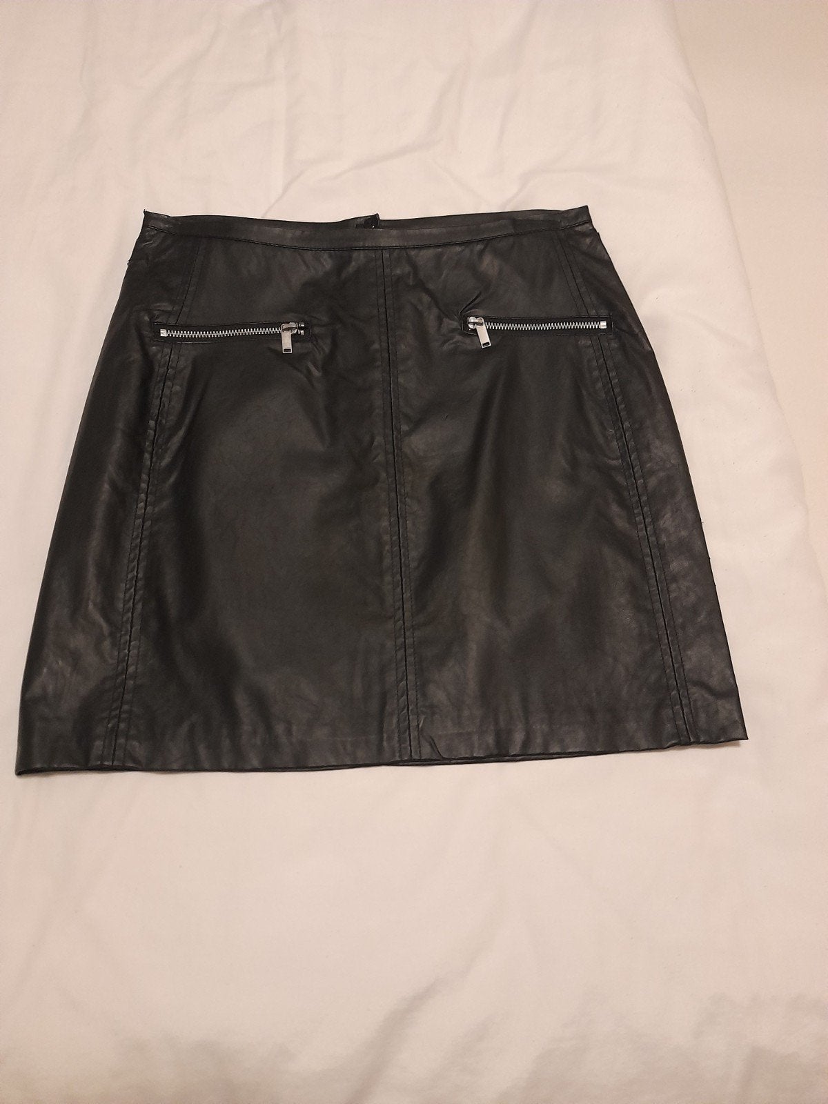 Z.g.a.n. nep leren rok van H&M maat 36, H&M, Zwart, Ophalen of Verzenden, Zo goed als nieuw
