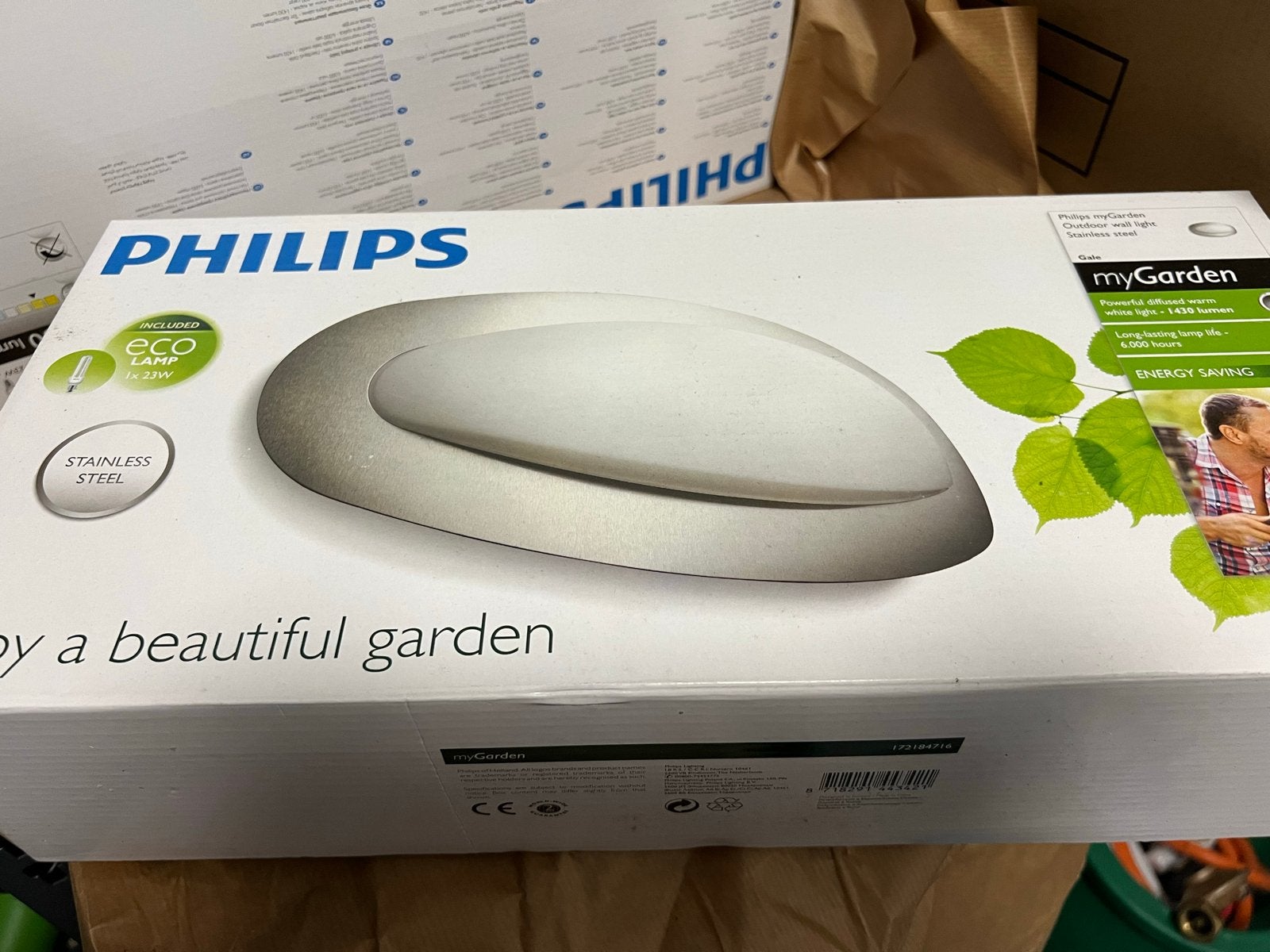Philips myGarden Buiten Wandlamp RVS - Nieuw (10 stuks), Ophalen, Minder dan 50 watt, Wandlamp, Nieuw