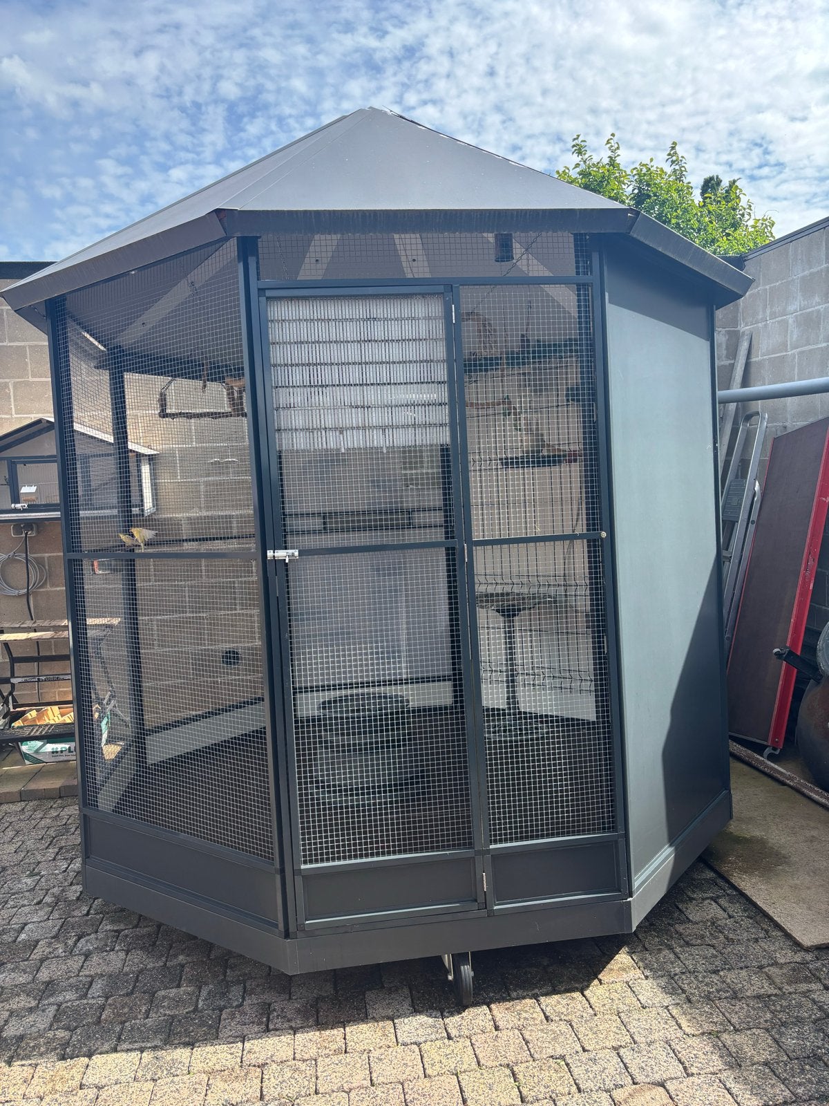 Te koop volière, Dieren en Toebehoren, Ophalen, Aluminium, Volière