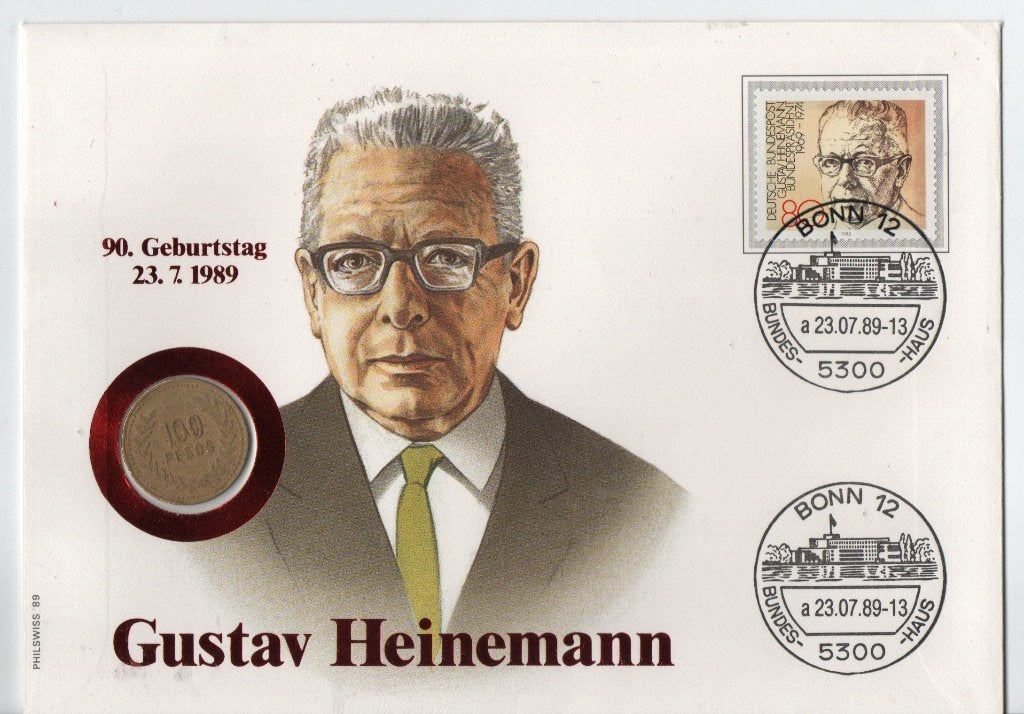 X53) FDC met een munt GERMANY, Verzenden, BRD, Gestempeld