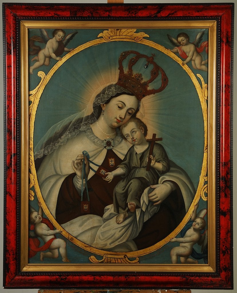 groot madonna and christ altaar werk spaans baroque 18 e, Antiek en Kunst, Ophalen