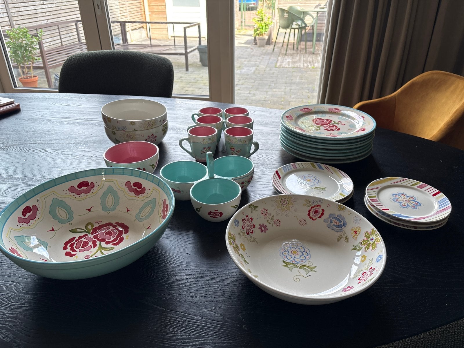 Servies Jet by Ter Steege - Bloemenpatroon, Ophalen, Gebruikt, Keramiek, Overige stijlen