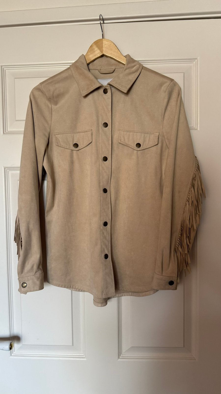 Cotton Club beige suede cowboyjasje maat S, Kleding | Dames, Verzenden, Beige, Zo goed als nieuw, Maat 36 (S)
