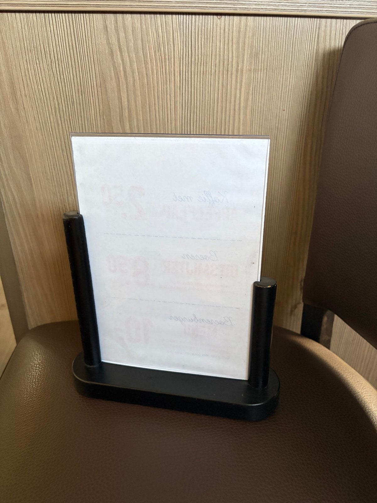 14 x Tafeldisplay A5 - Menuhouder - Plexiglas standaard, Ophalen, Zo goed als nieuw
