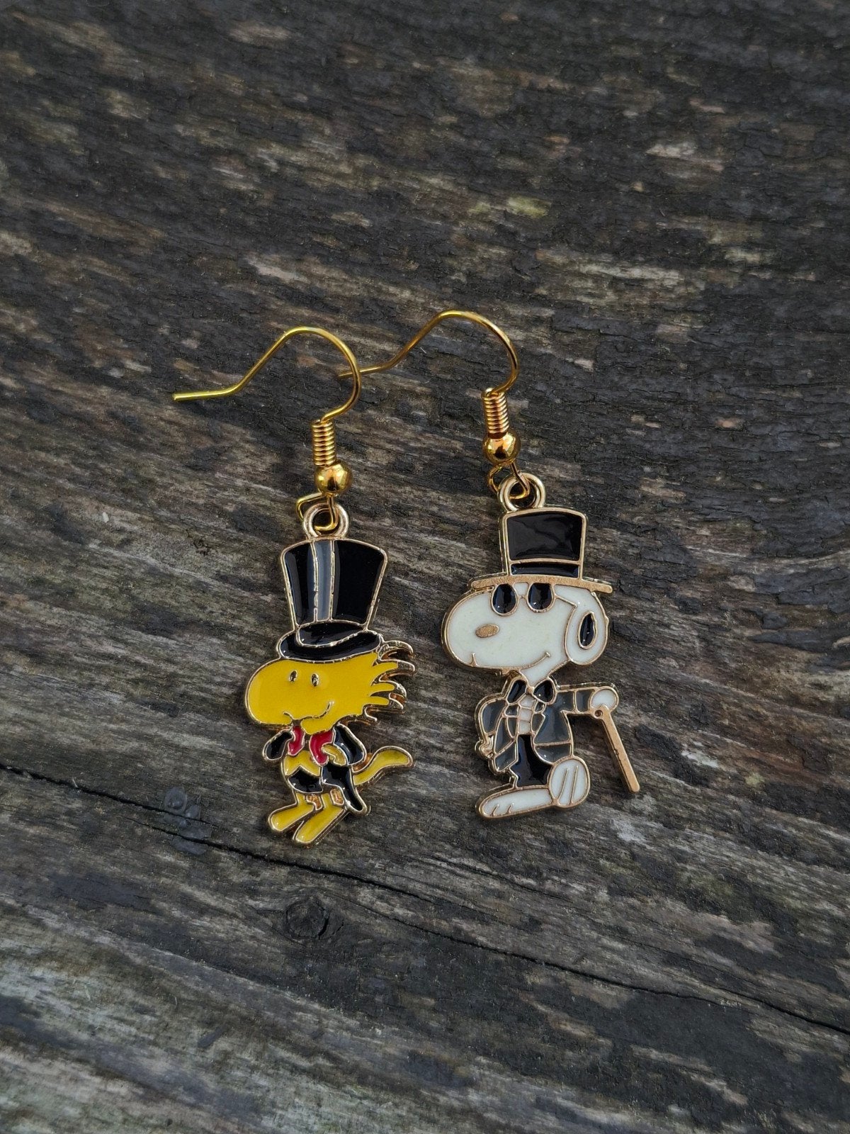 oorbellen Snoopy Woodstock peanuta gala, Overige materialen, Hangers, Geel, Nieuw