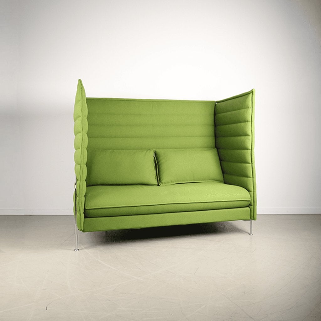 Vitra Alcove Plus Bank 2-Zits Groen Stof, Vitra, Zo goed als nieuw, Niet ingevuld, Niet ingevuld