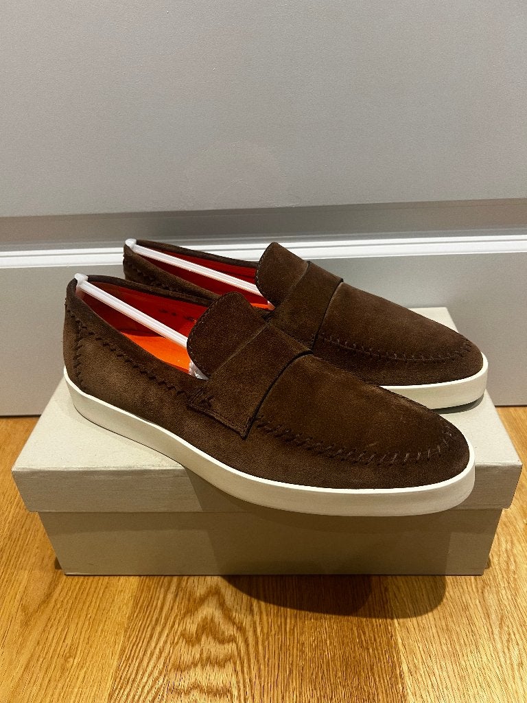 Santoni Loafers | 41 / UK 6 | (441), Loafers, Bruin, Verzenden, Nieuw