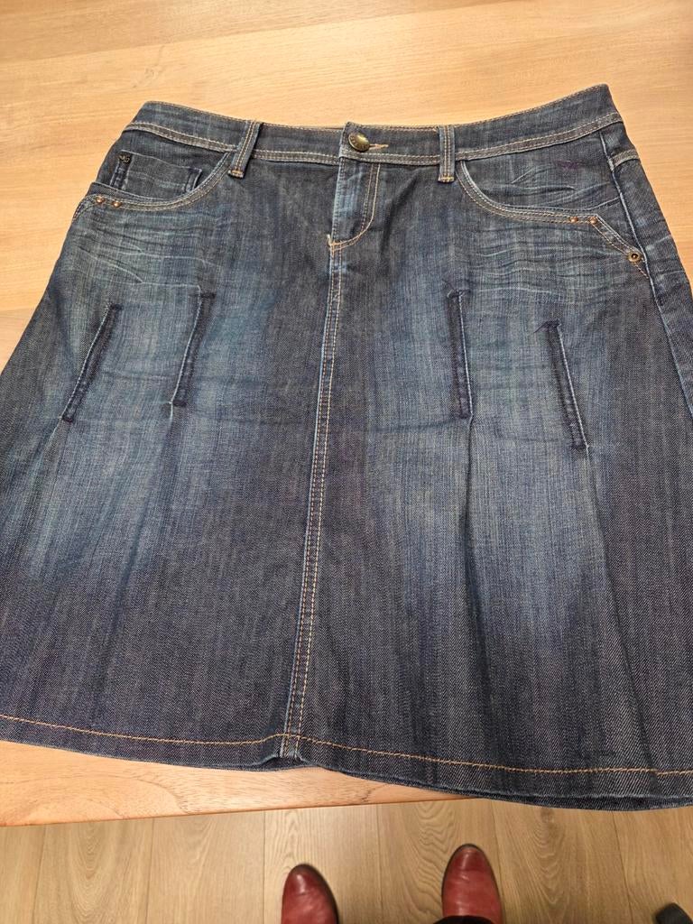 Esprit Denim Plooirok - Maat 32, Blauw, Ophalen of Verzenden, Maat 34 (XS) of kleiner, Gedragen