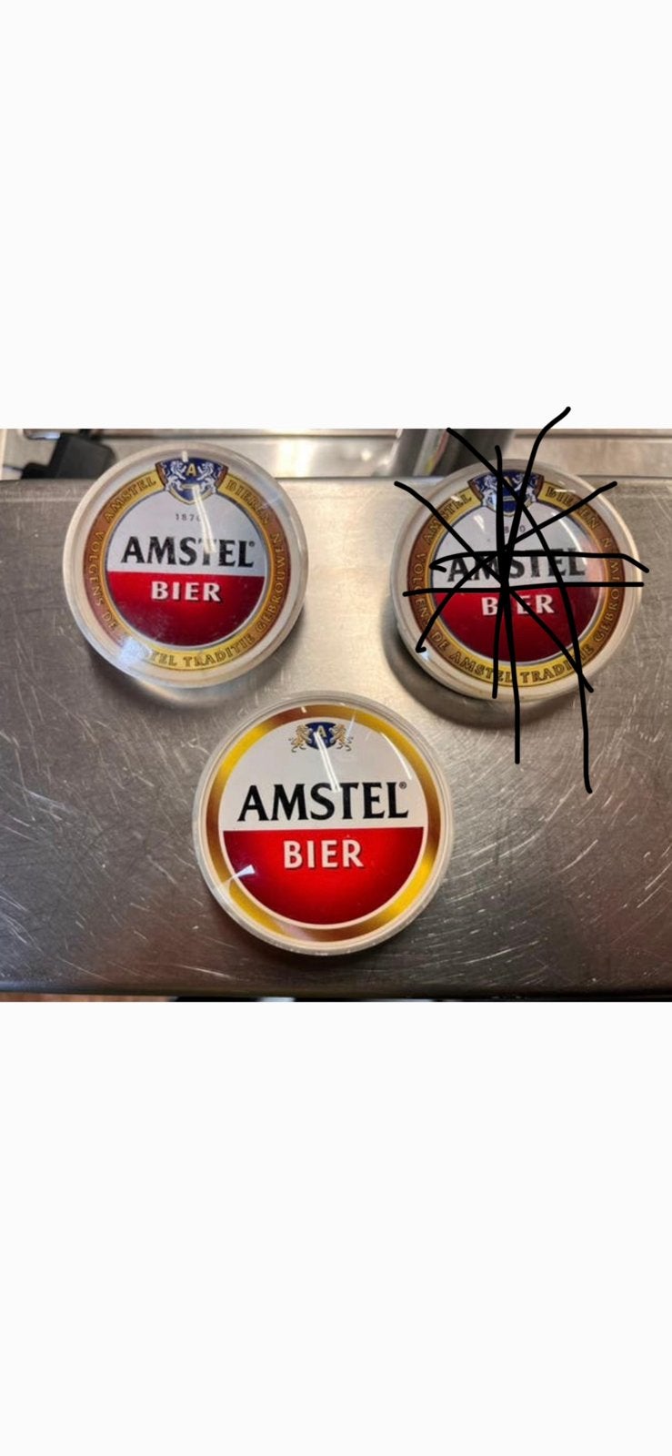 Taplens 2x amstel bier, Verzamelen, Biermerken, Ophalen of Verzenden, Zo goed als nieuw, Amstel