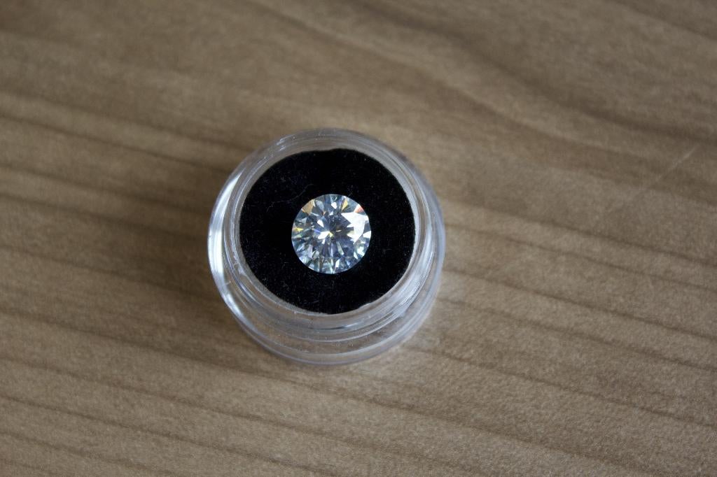 Moissanite 10mm edelsteen, Ophalen of Verzenden, Nieuw