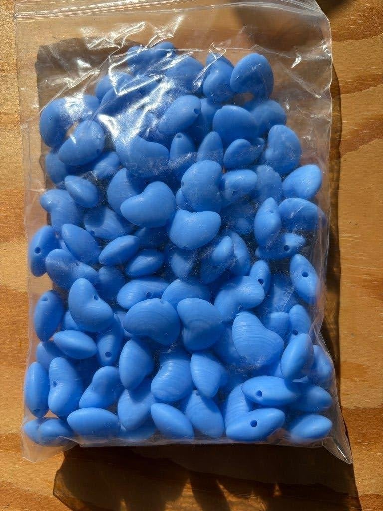 Siliconen kralen blauw 2 - 100 stuks, Ophalen of Verzenden, Nieuw, Kraal