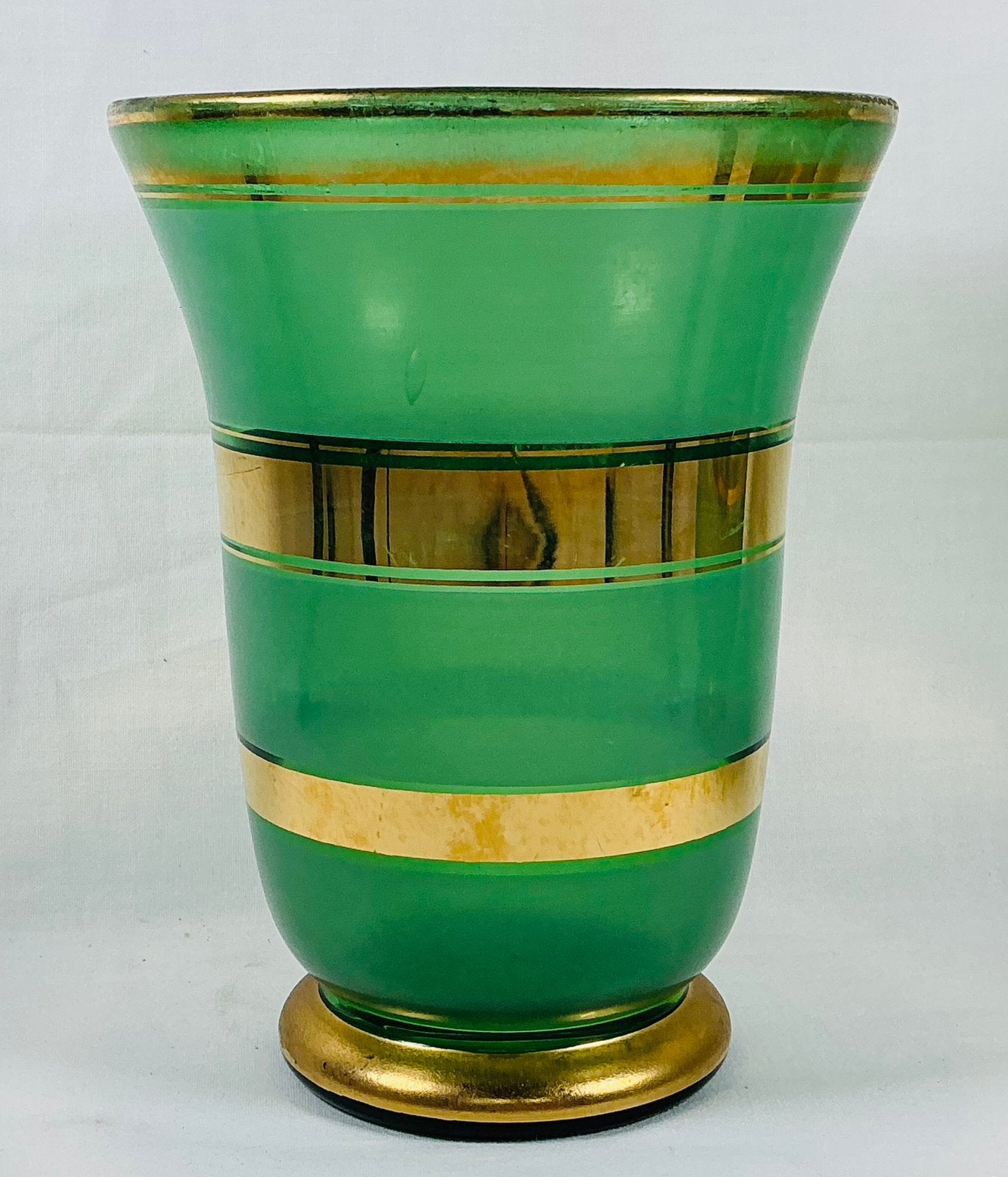 De Rupel Boom Antiek Art Deco design uranium glazen vaas, Verzenden