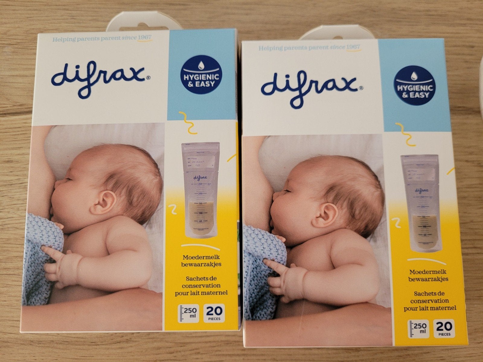 Difrax Moedermelk Bewaarzakjes 250ml - 20 stuks (2x), Ophalen of Verzenden, Nieuw, Overige typen, Difrax