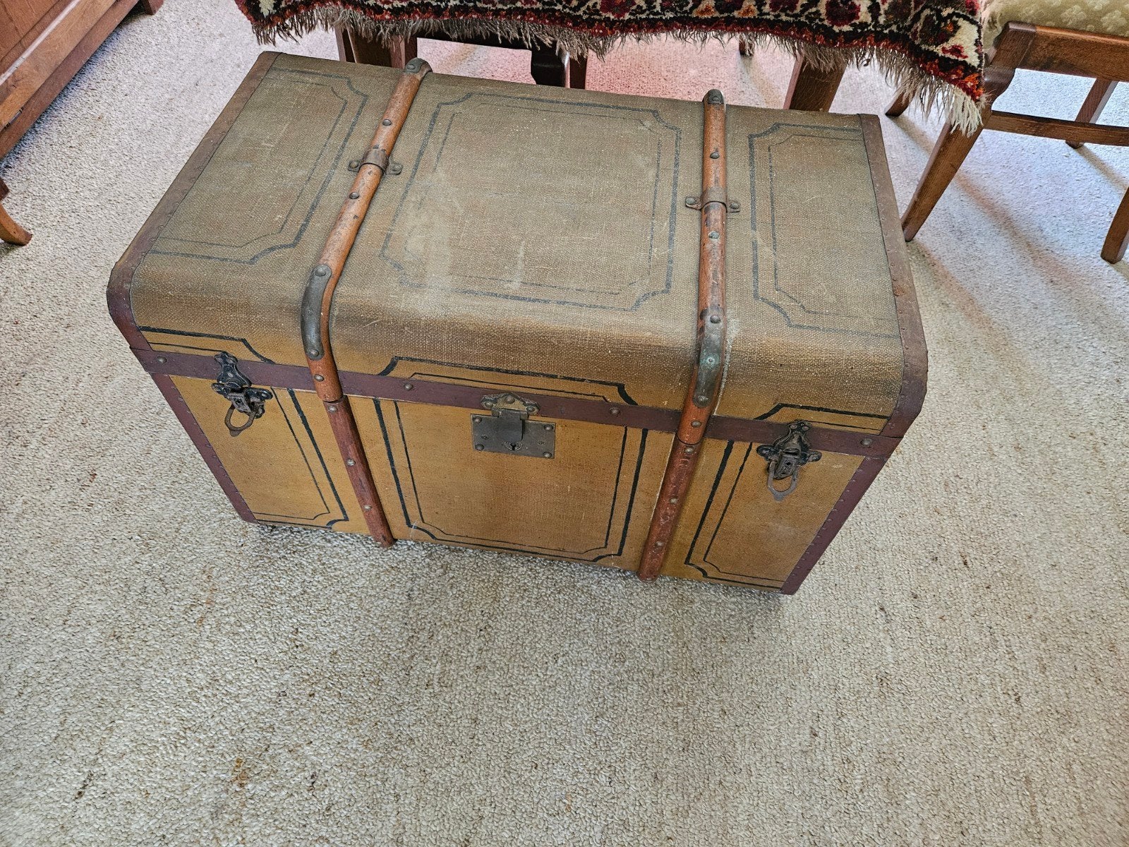 antieke hutkoffer, Ophalen, Gebruikt, 50 tot 75 cm