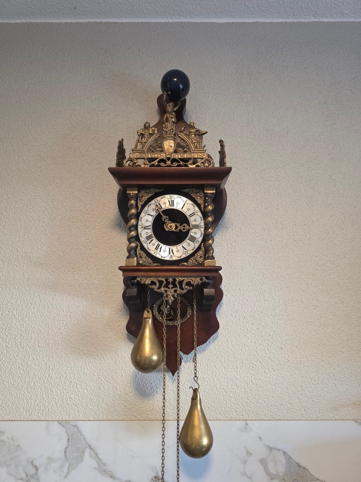 Antieke Warmink WUBA Zaanse klok met Atlas & Urgos uurwerk, Ophalen of Verzenden