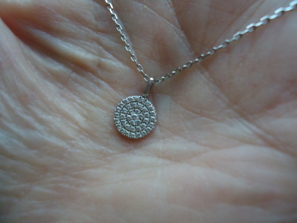 mooi echt zilveren kettinkje met hangertje vol steentjes 925, Ophalen of Verzenden, Zo goed als nieuw, Zilver, Zilver
