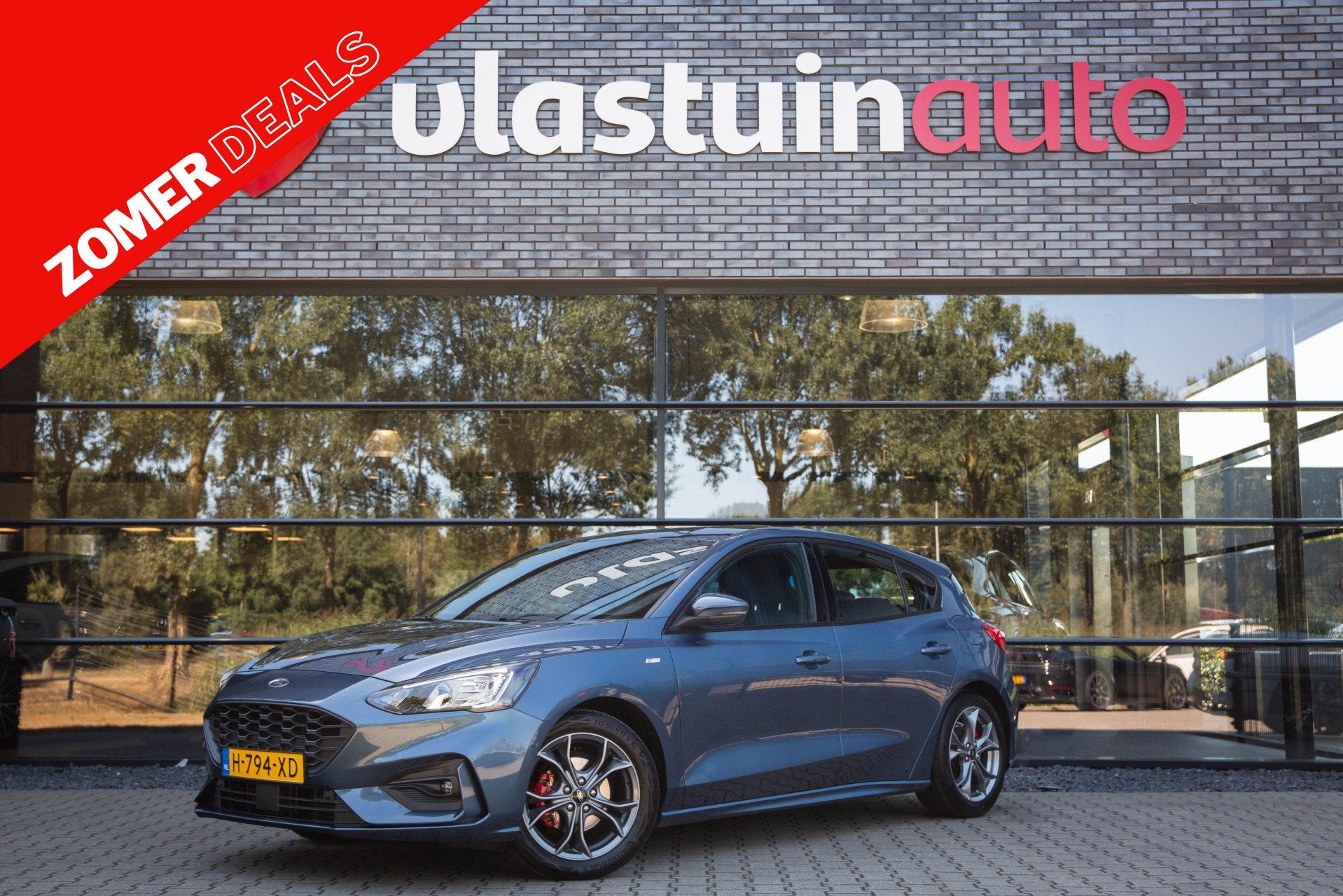 Ford Focus 1.5 EcoBoost ST Line Business ,Stoel/stuurverwarm, Stof, 181 pk, Blauw, Bedrijf