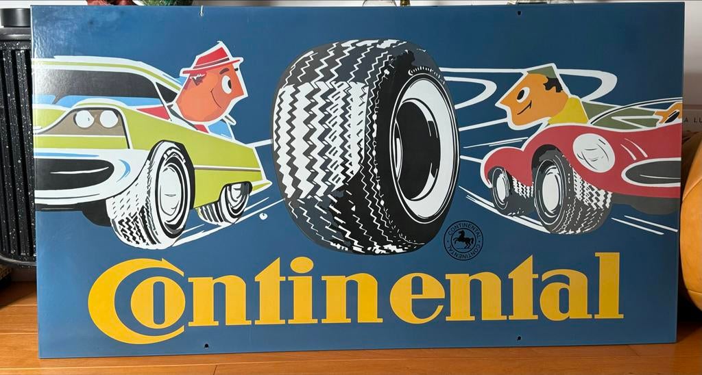 Continental Banden emaille Reclamebord, Verzamelen, Merken en Reclamevoorwerpen, Ophalen, Zo goed als nieuw, Reclamebord