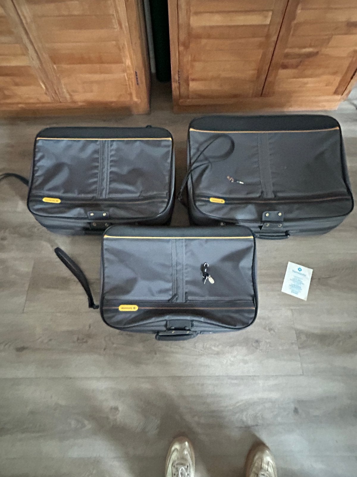 Samsonite Koffers Set van 3 - Zacht, op Wieltjes, Diverse Va, Gebruikt, 70 cm of meer, Zacht kunststof, Wieltjes