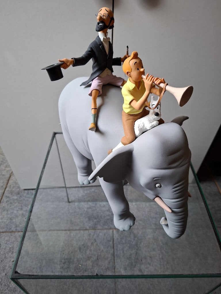 Kuifje /Tintin op olifant Moulinsart Fariboles No Leblon, Ophalen, Kuifje, Nieuw, Beeldje of Figuurtje