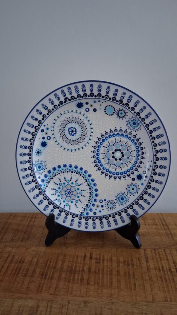 Handbeschilderd bord 27 cm € 5, Ophalen of Verzenden