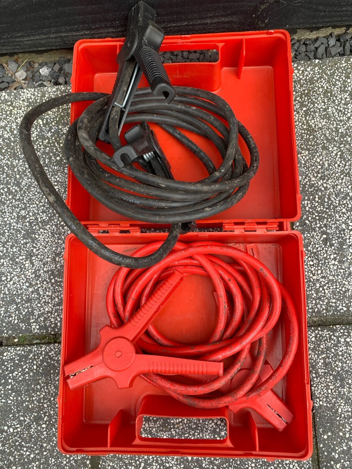 Startkabels 35mm² 4.5m in handige opbergkoffer, Auto diversen, Jumpstarters, Ophalen of Verzenden, Gebruikt
