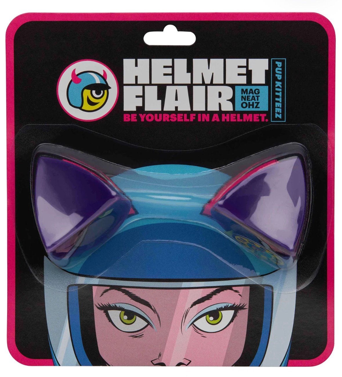 HELMET FLAIR paarse kattenoren, Motoren, Ophalen of Verzenden, Nieuw met kaartje, Integraalhelm, Overige merken