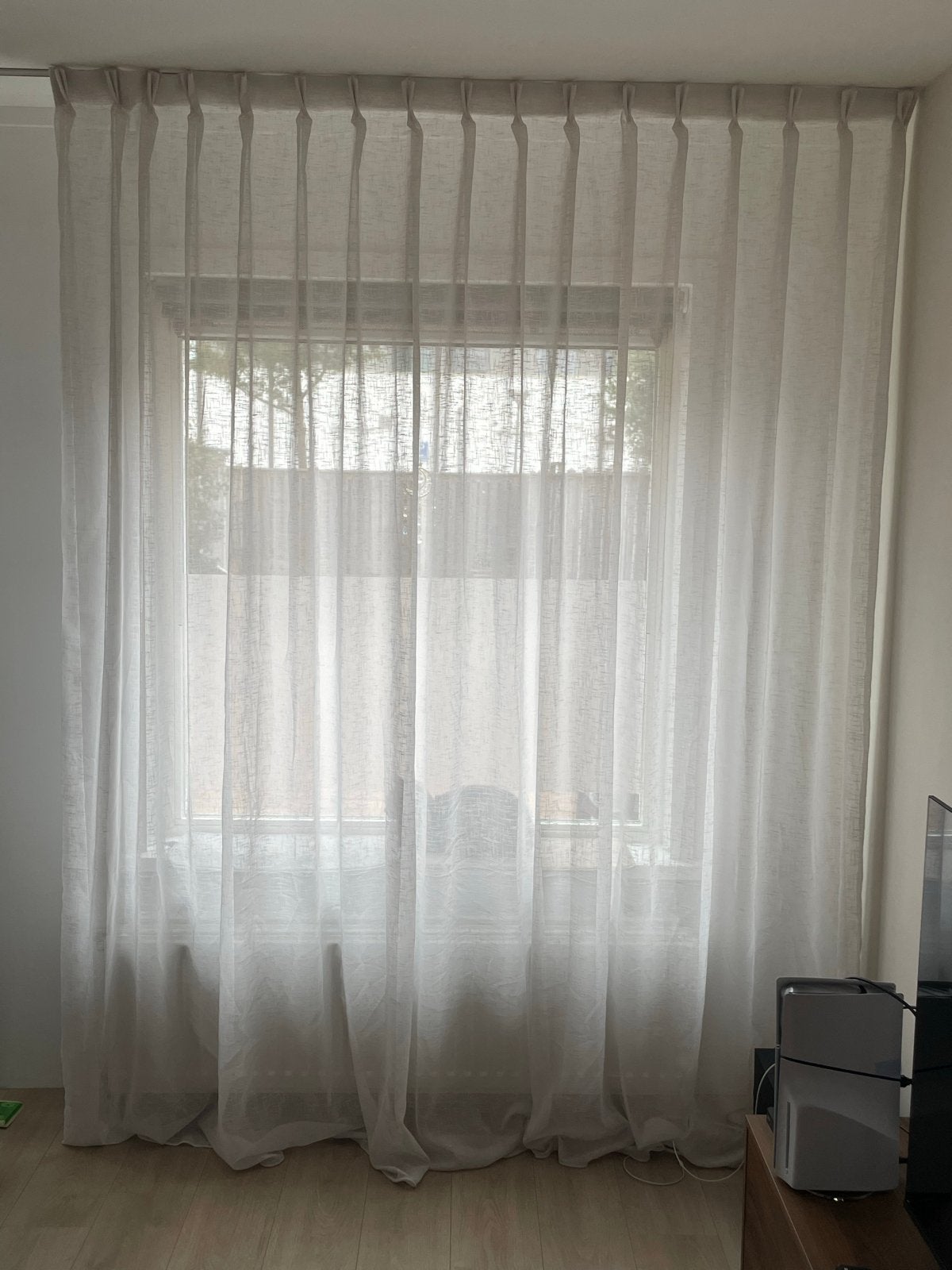 4 Witte Vitrages - 200x260 cm per gordijn, Ophalen, Gebruikt, Wit, Vitrage