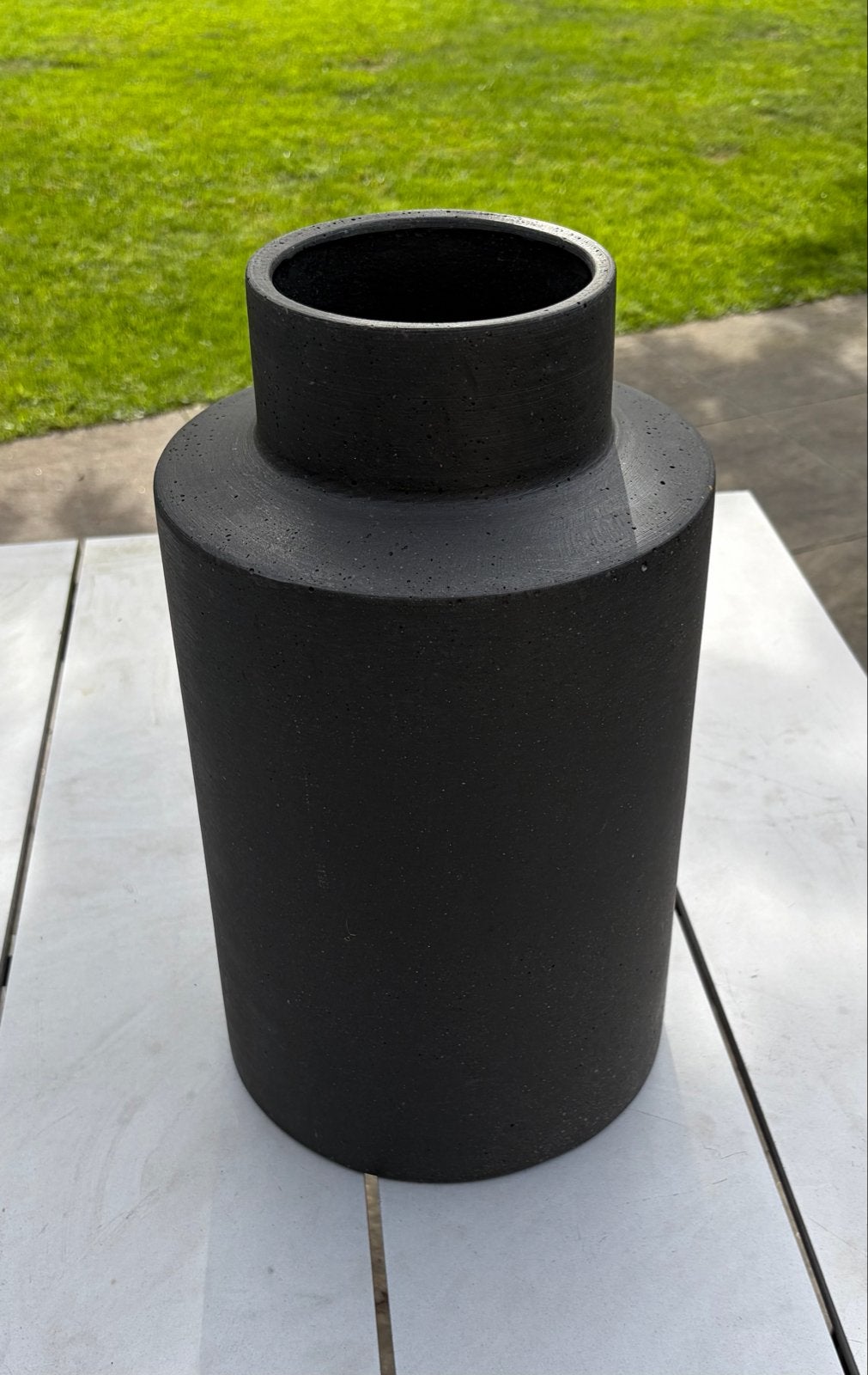 Titel: Luxe zwarte keramische vaas– By-Boo Ming (Maat Large), Ophalen, Zwart, Zo goed als nieuw, 40 cm