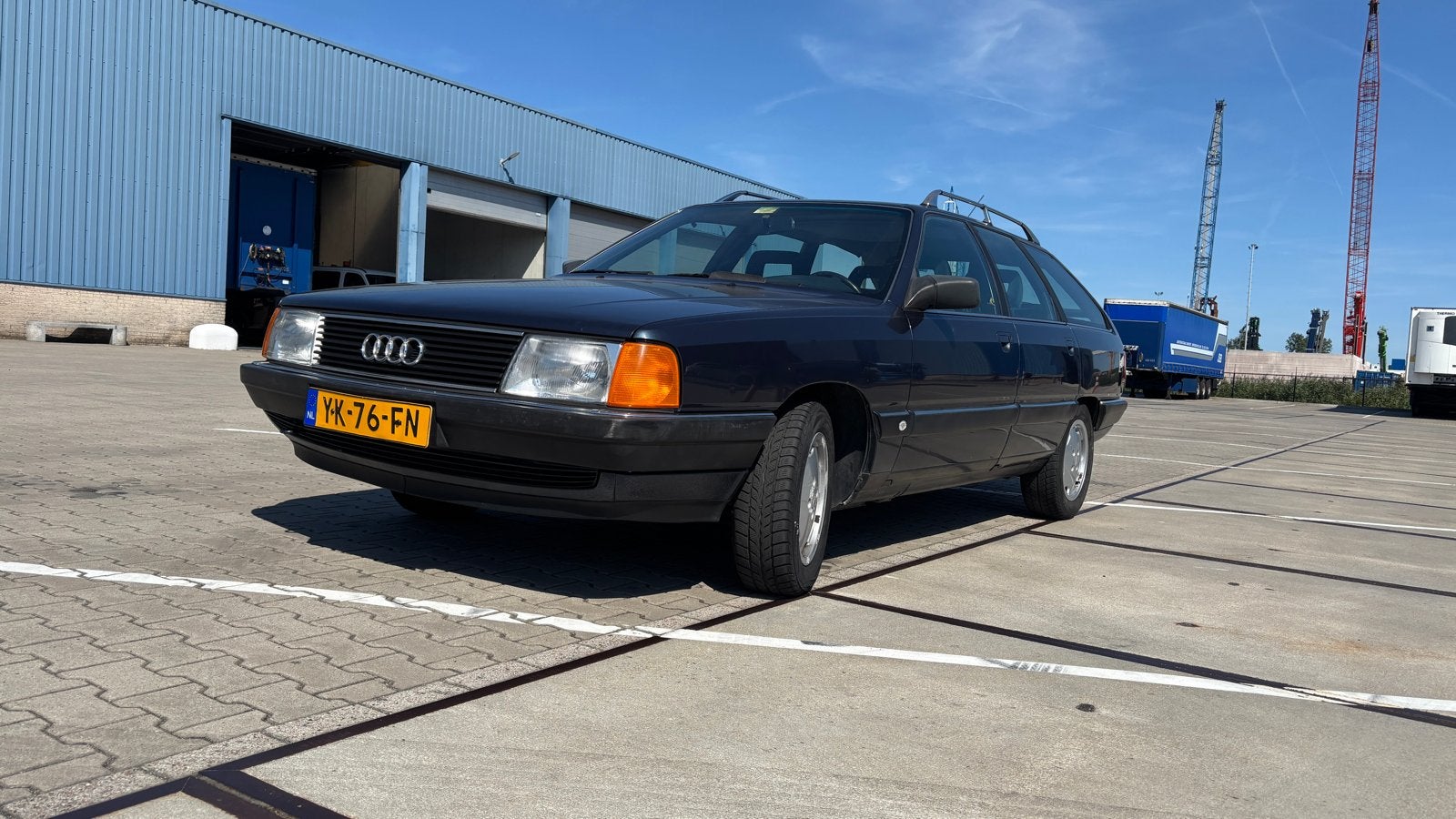 Audi 100 2.3 Avant U9 1990 Blauw, 136 pk, Blauw, Origineel Nederlands, Stationwagon