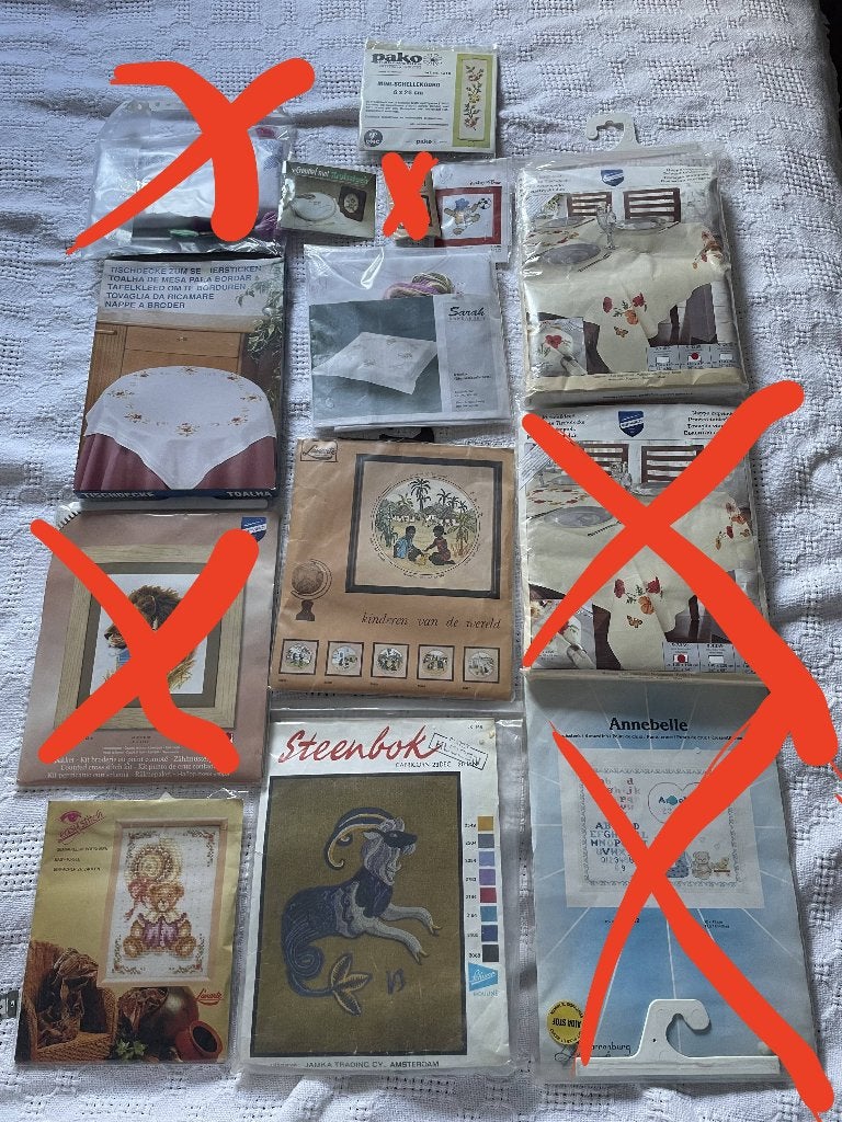 Diverse borduurpakketen borduren (in DMC zijde, lanarte), Ophalen of Verzenden, Nieuw, Borduurgaren of Zijde