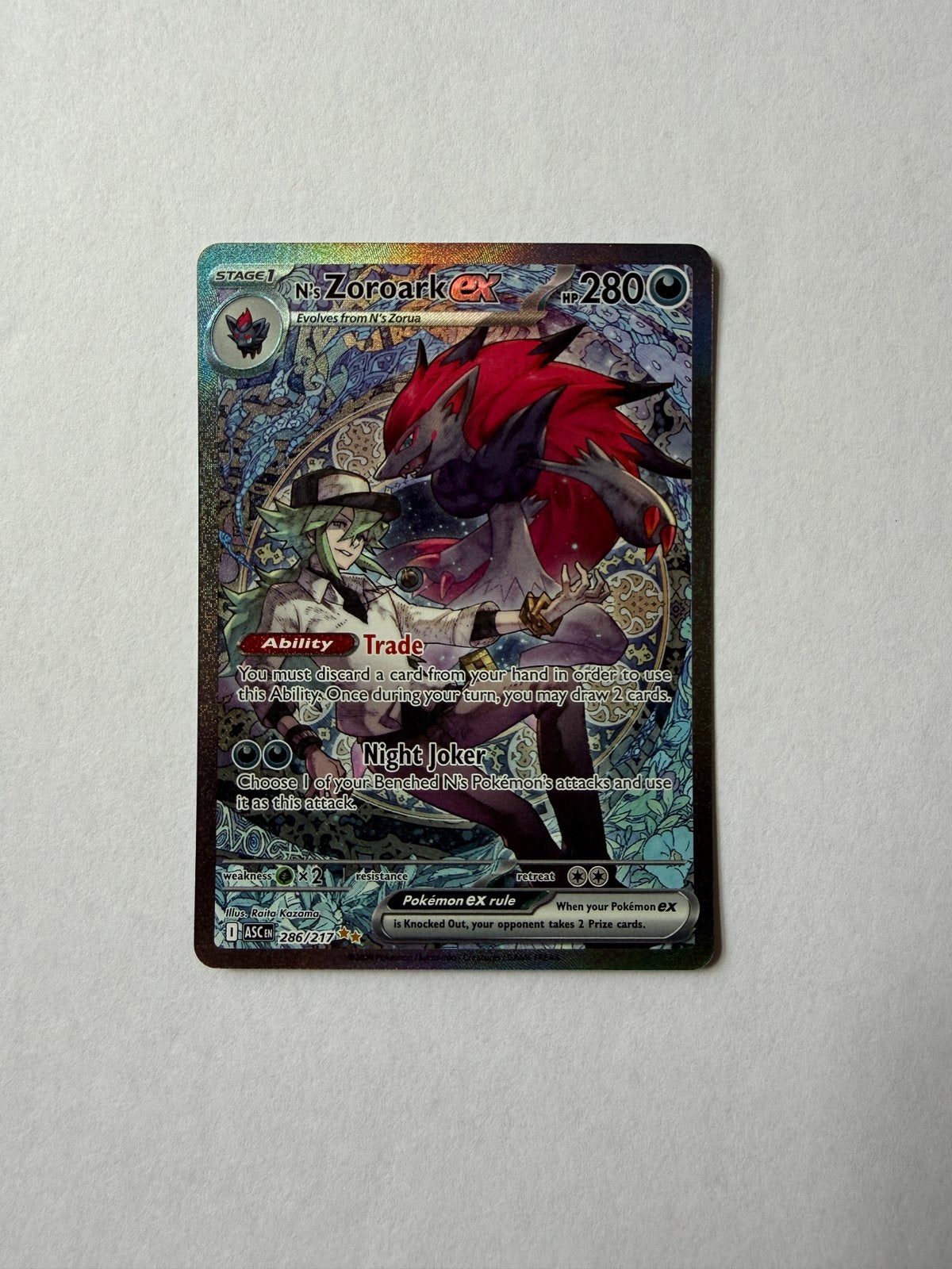 N’s Zoroark Ex 286/217 - MINT, Ophalen of Verzenden, Nieuw, Losse kaart