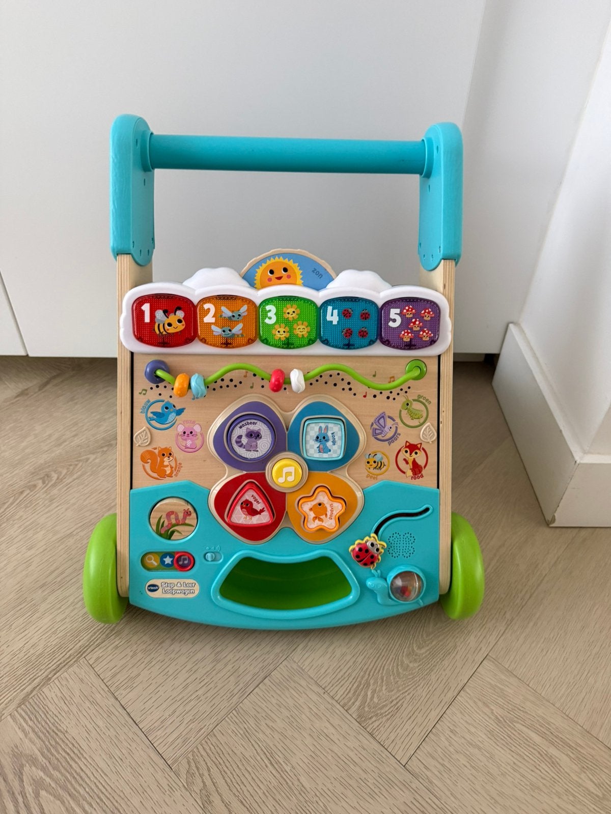 VTech Stap & Leer Loopwagen hout - Educatief Speelgoed, Ophalen, Zo goed als nieuw, 6 maanden tot 2 jaar