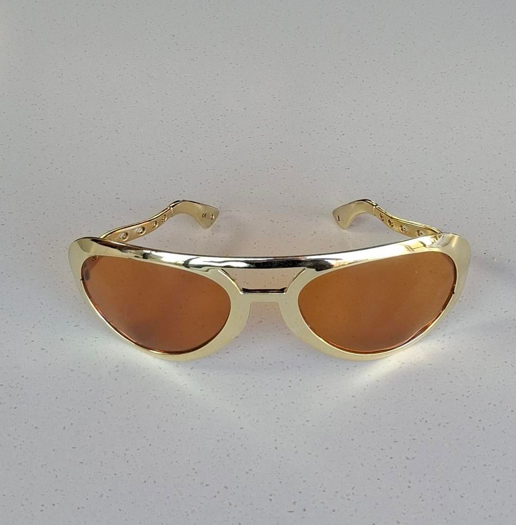 Gouden Feestbril - Perfect voor Themafeestjes, Overige merken, Overige kleuren, Ophalen of Verzenden, Zo goed als nieuw