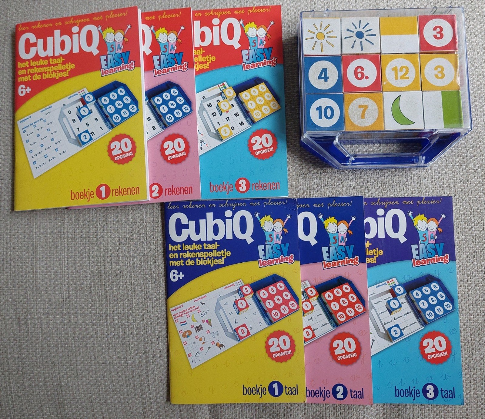CubiQ Easy Learning taal en rekenen met blokjes, Ophalen of Verzenden, Gebruikt, Taal en Lezen