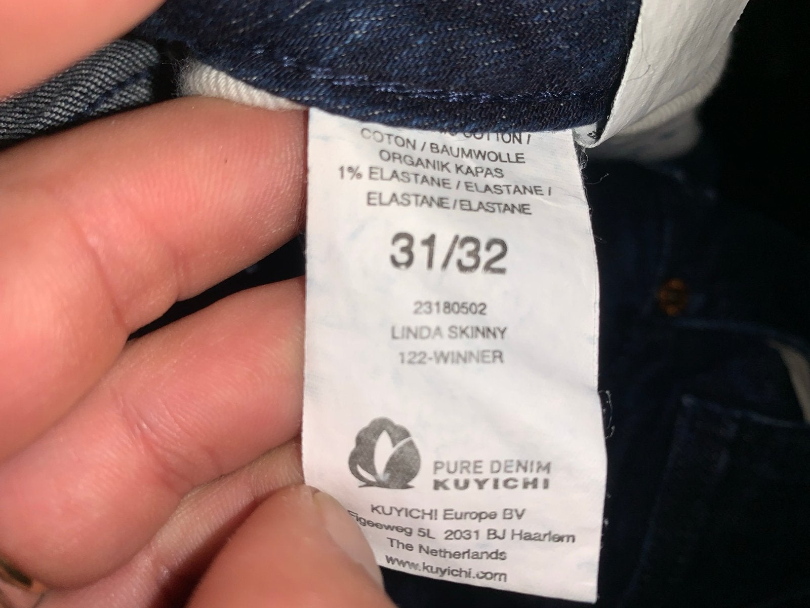 Kuyichi Linda Skinny Jeans W31/L32 - Donkerblauw, Ophalen of Verzenden, Zo goed als nieuw, Blauw, W30 - W32 (confectie 38/40)