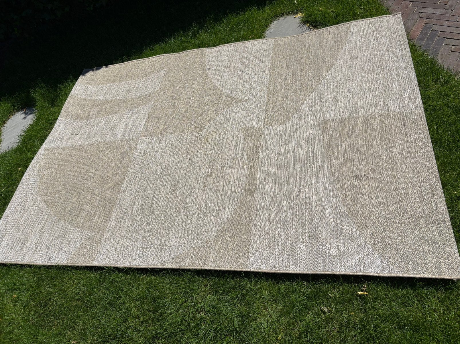 Buitenkleed Kasos in zand creme 160x230, Ophalen, Zo goed als nieuw