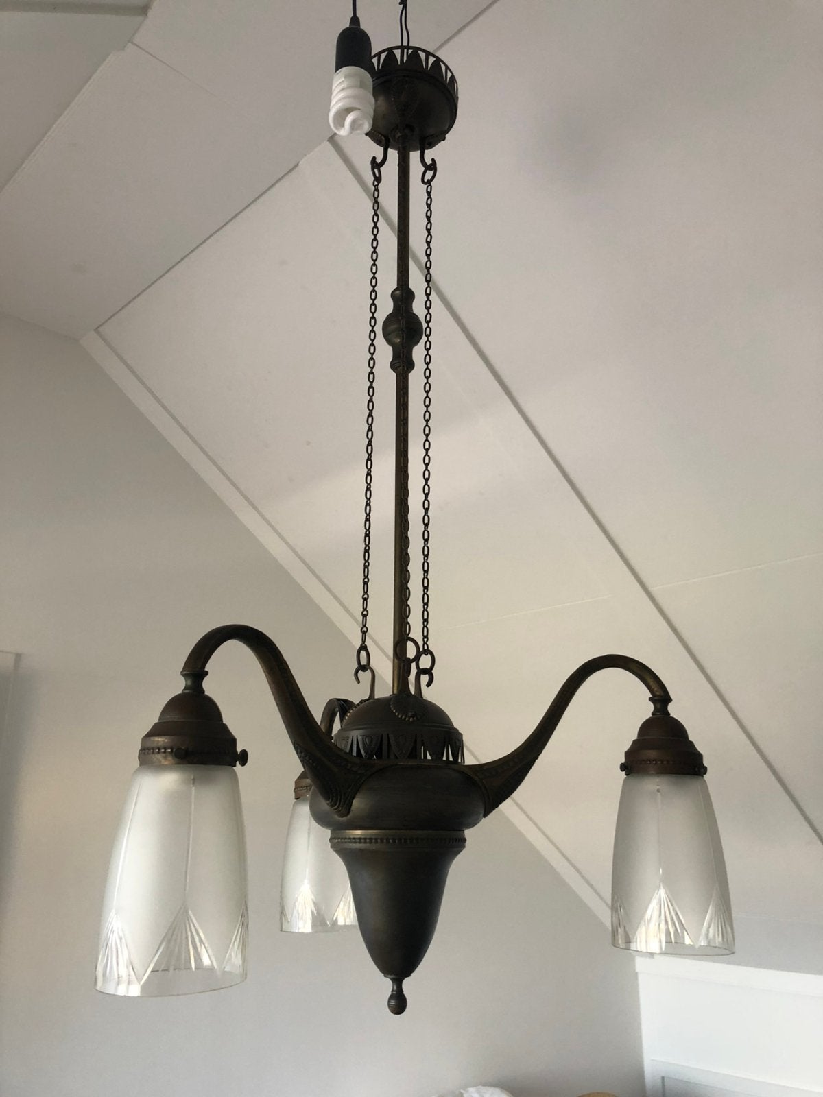 Jugendstil lamp 1930 periode, Ophalen