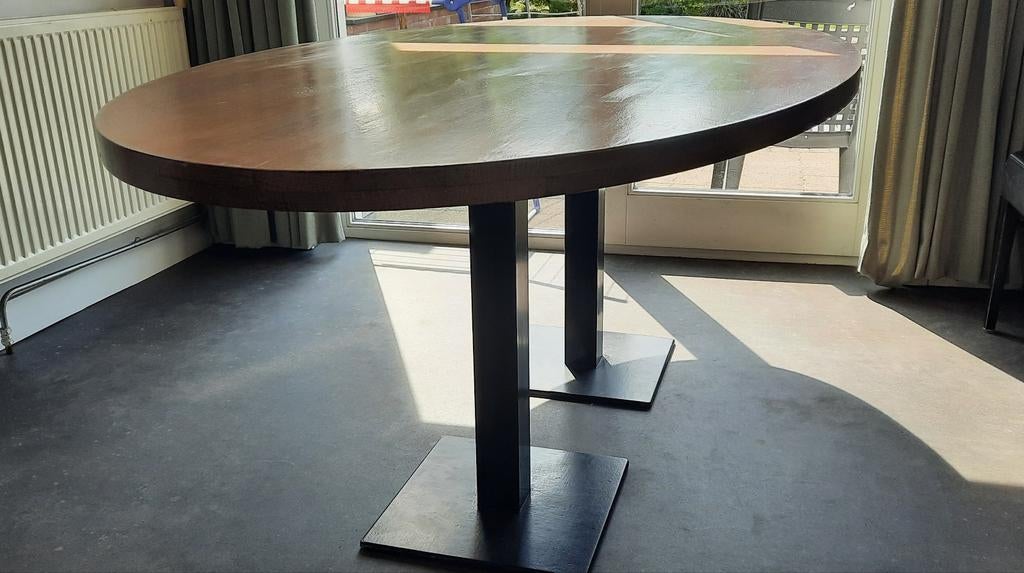 Eclips vormig eiken tafel ( 210 x 110), Huis en Inrichting, Tafels | Eettafels, 50 tot 100 cm, 200 cm of meer, Rechthoekig, Ophalen of Verzenden