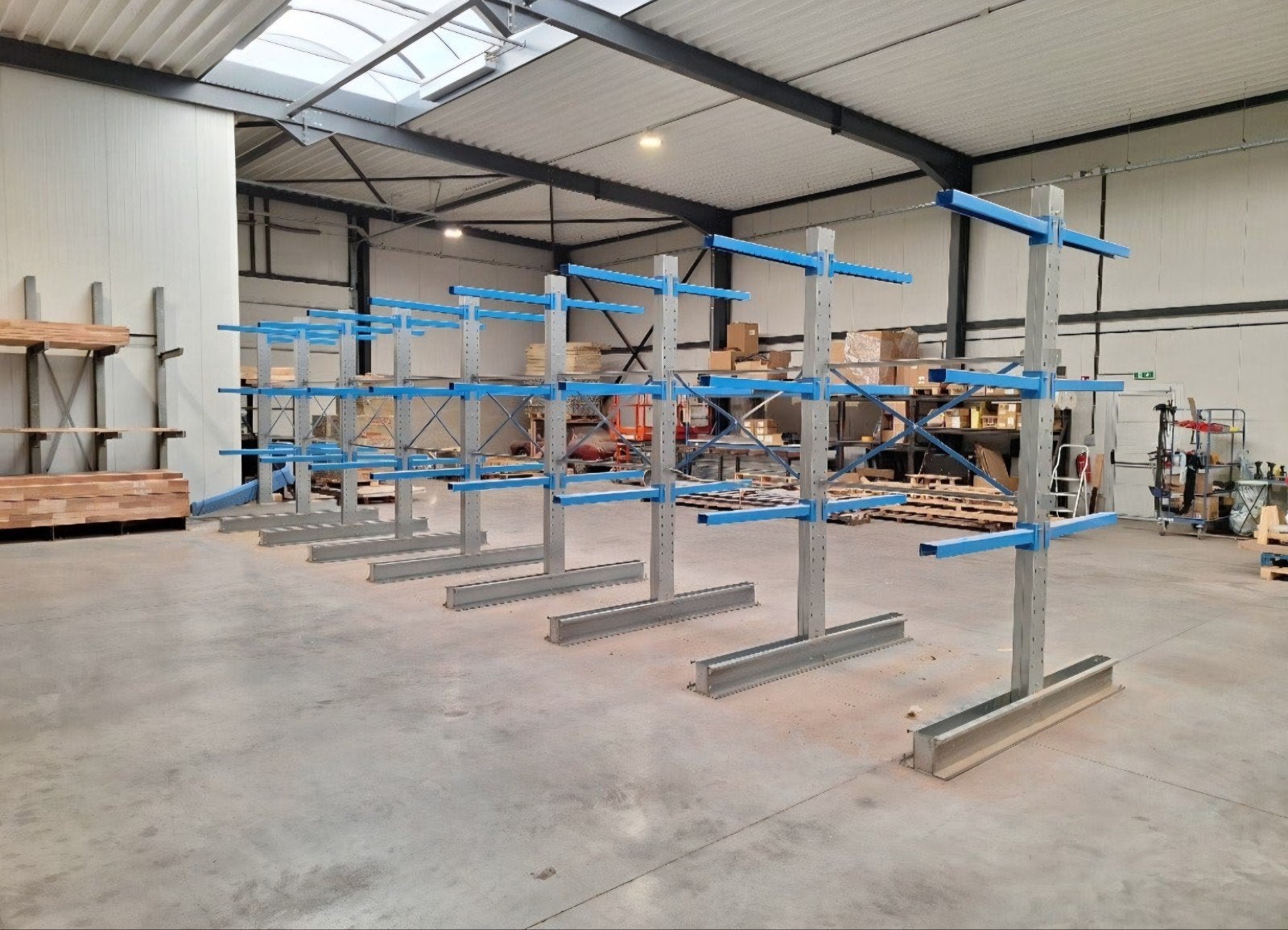 2x set 6m draagarmstelling dubbelzijdig 3.0x1.0m, Ophalen
