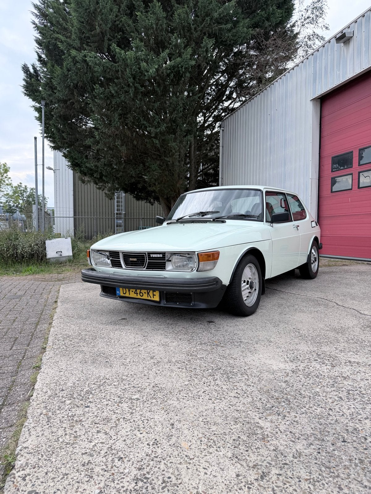 Saab 99 2.0 Turbo 1979 Wit, Auto's, Stof, Wit, Origineel Nederlands, Overige kleuren