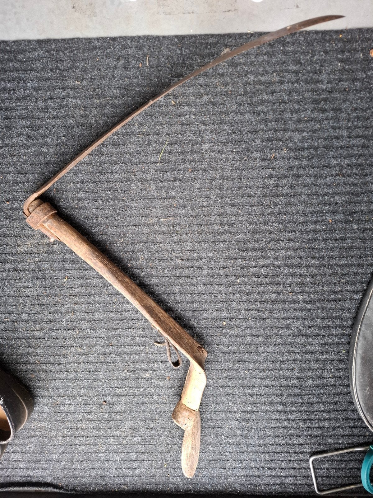Antieke zicht met kort houten handvat, Antiek en Kunst, Ophalen