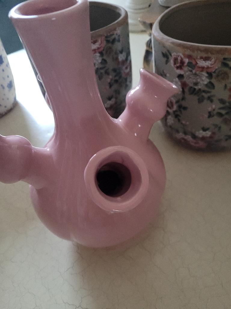 Nieuwe tulpenvaas, Heikant 21 Kaatsheuvel, Belle Vieille Brocante, Nieuw, Roze