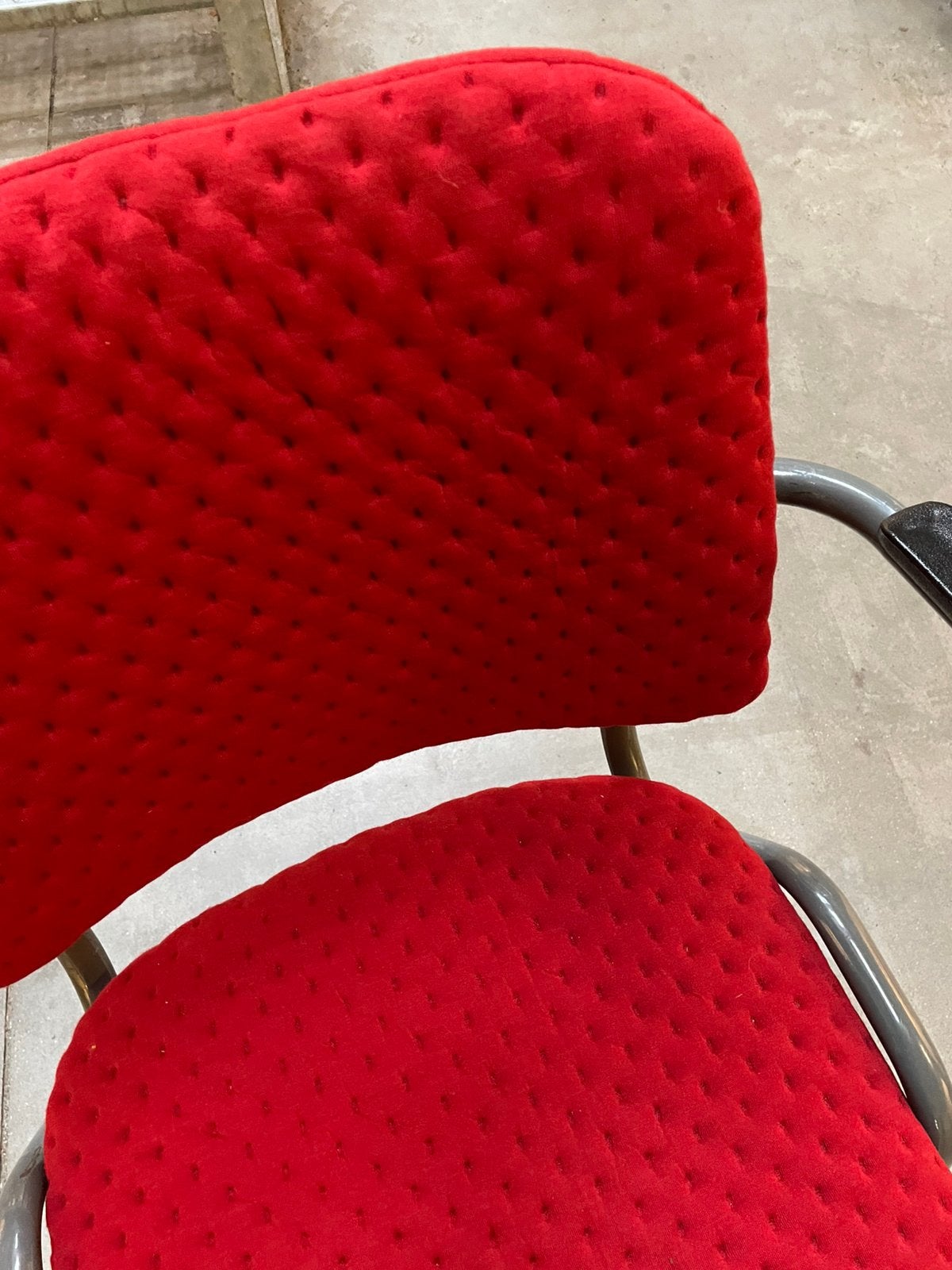 Vintage stoel met nieuwe bekleding fabric vintage  jaren 70, Ophalen, ., 2de hands, Zo goed als nieuw