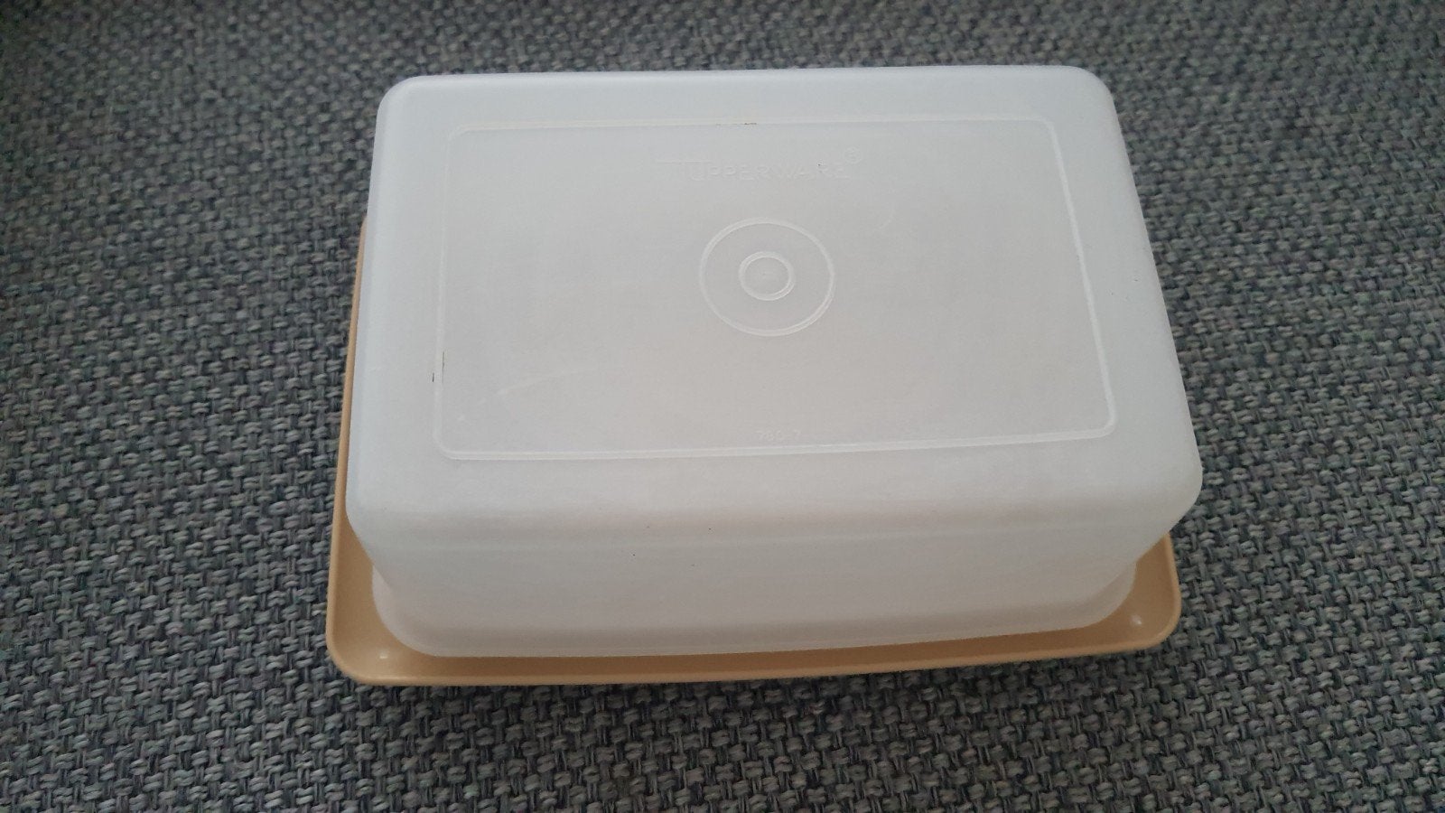 Tupperware Botervloot - Crème/Transparant, Botervloot, Ophalen of Verzenden, Zo goed als nieuw, Met deksel