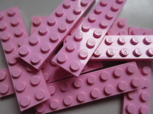 nr. 5488, 8 licht roze platte platen 2x8, Ophalen of Verzenden, Zo goed als nieuw, Complete set, Lego