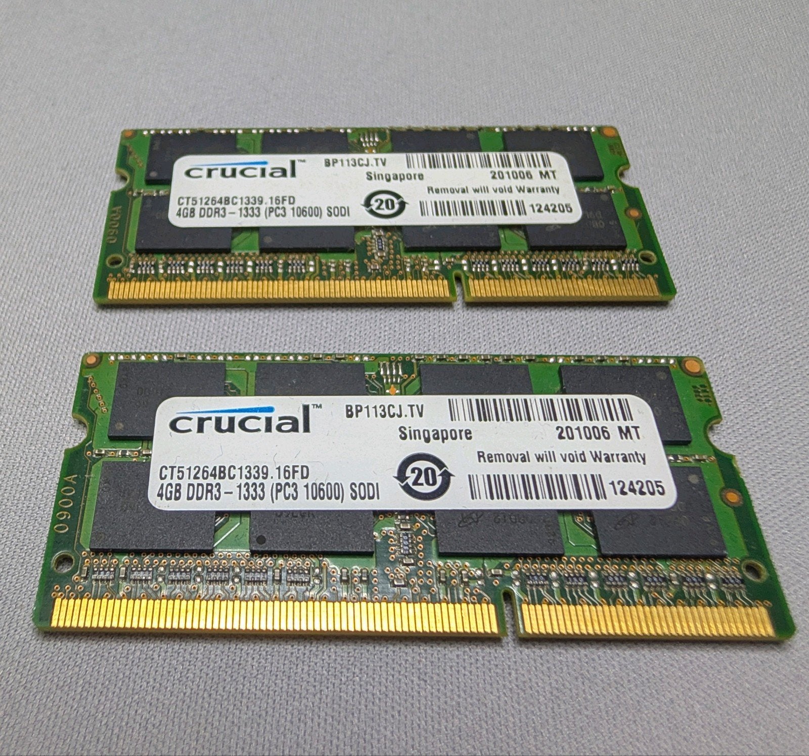 Crucial 8GB(2x4GB) DDR3-1333 (PC3-10600) SODIMM RAM, Computers en Software, Ophalen, Gebruikt, 8 GB, DDR3