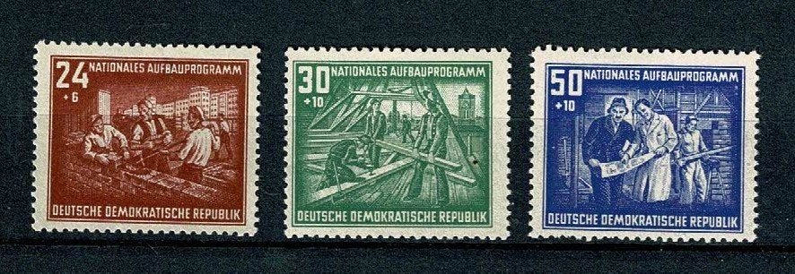 DDR : 1952 - Aufbau Berlin - Michel 304 t/m 306 ongebruikt, Ophalen of Verzenden, DDR