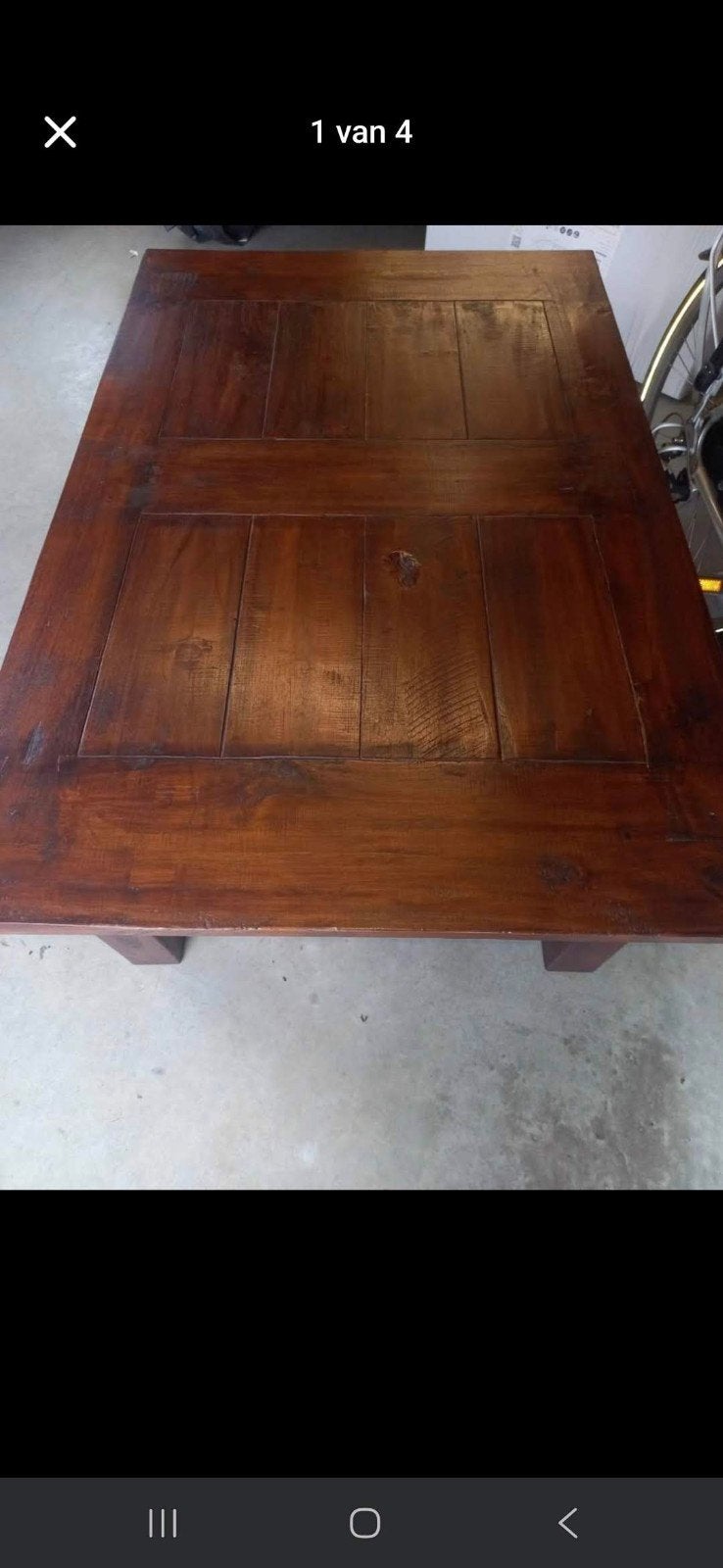 salon tafel donker bruin, Ophalen of Verzenden, Rechthoekig, 100 tot 150 cm, 50 tot 100 cm
