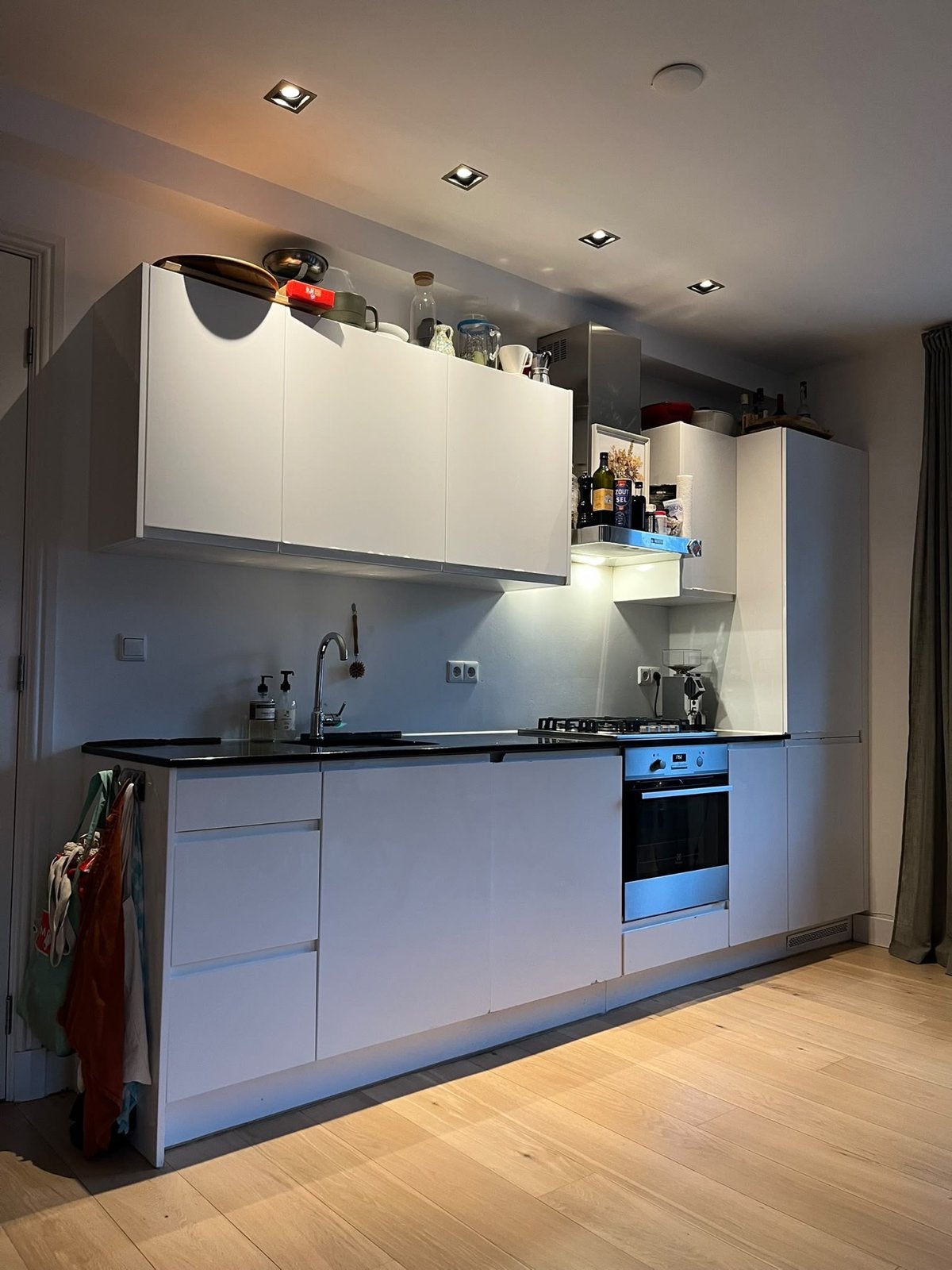 Complete Keuken met Inbouwapparatuur - Zelf Demonteren, Gebruikt, Wit, Enkelwandige keuken, Ophalen of Verzenden